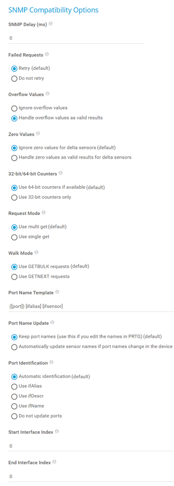 SNMP Compatibility Options