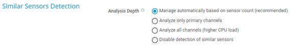 Similar Sensors Detection Settings